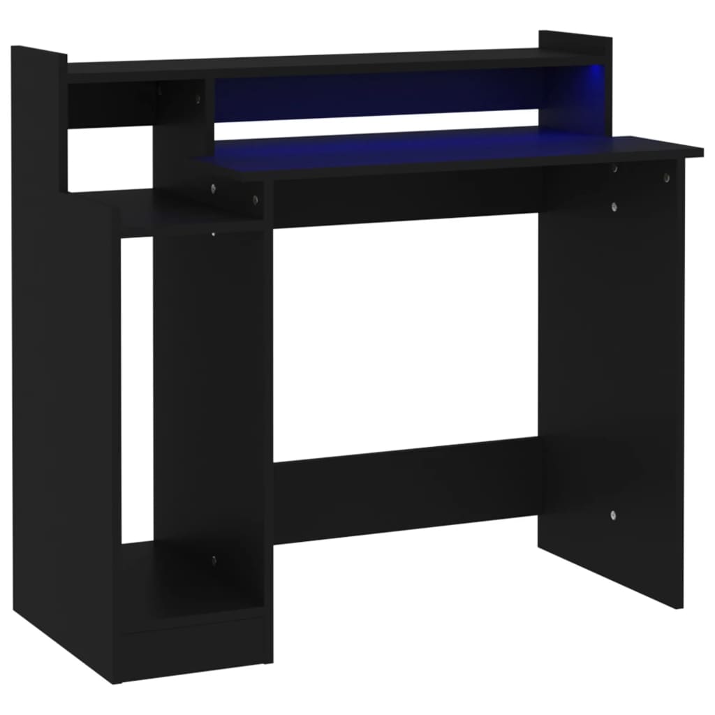 Schreibtisch mit LEDs Weiß 97x45x90 cm Holzwerkstoff