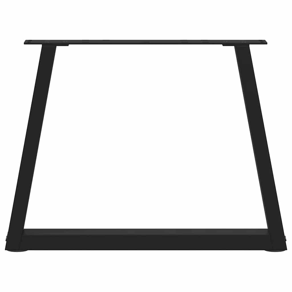 Couchtischbeine V-Form 2 Stück Schwarz 30x(30-31,3) cm Stahl