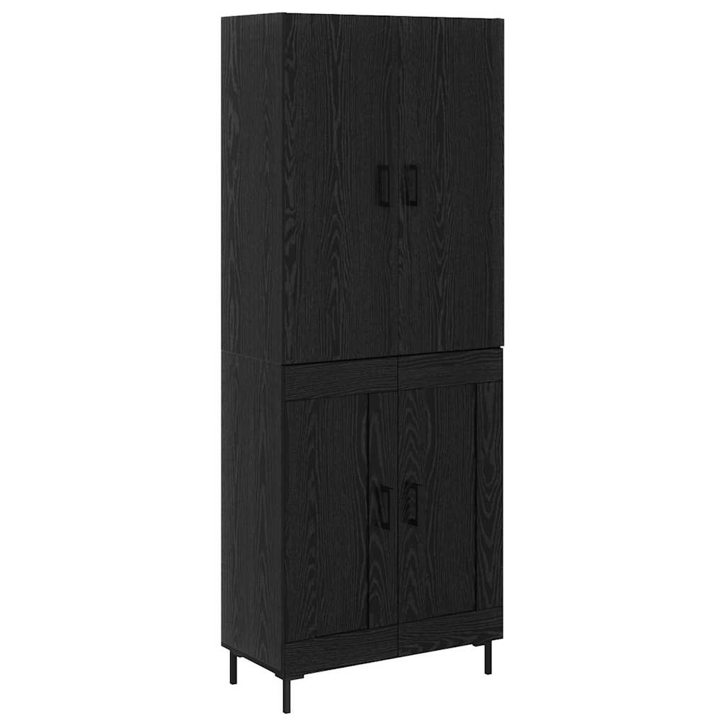 Highboard Betongrau 69,5x34x180 cm Holzwerkstoff