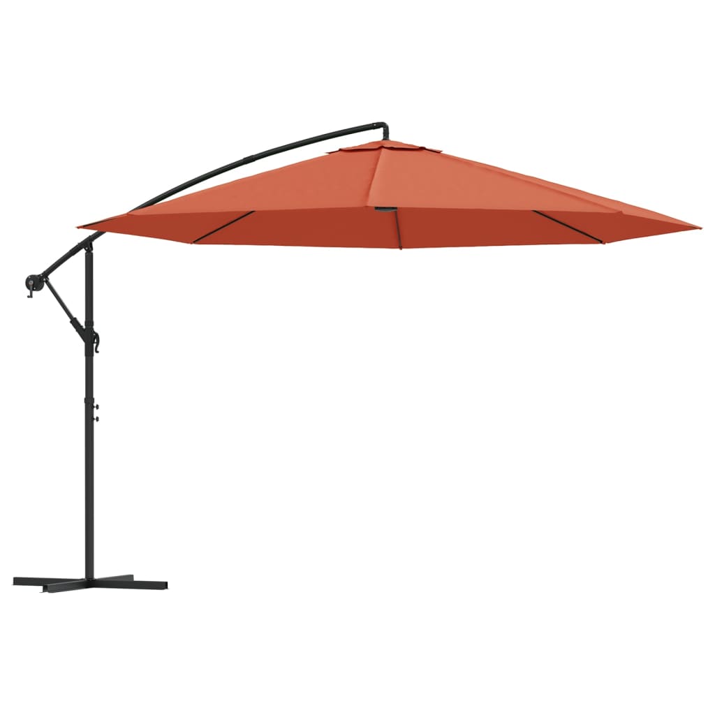 Ampelschirm mit Aluminium-Mast 350 cm Taupe