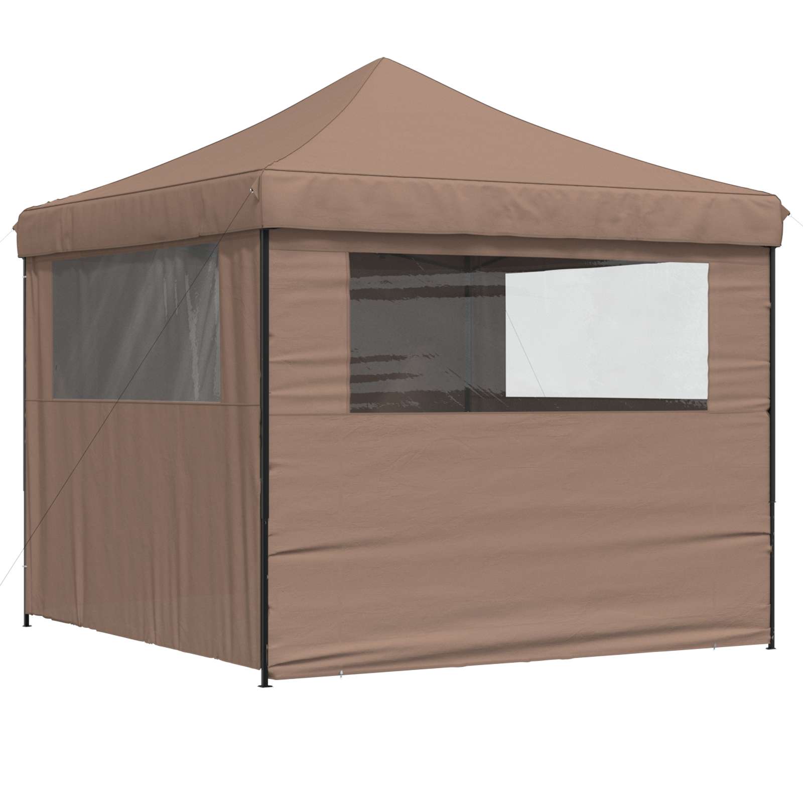 Partyzelt Faltbar Pop-Up Schwarz 292x292x315 cm