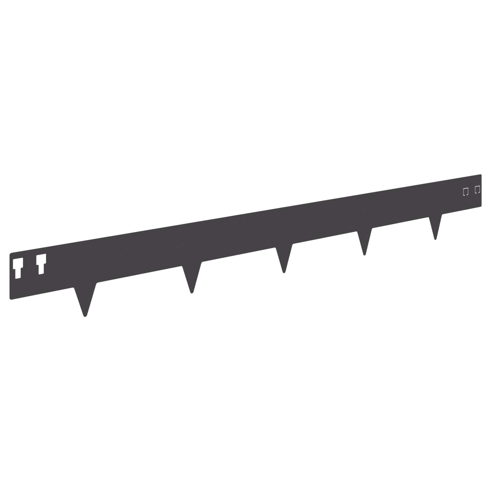 Raseneinfassung 10 pcs 100 x 12 cm Stahl Schwarz