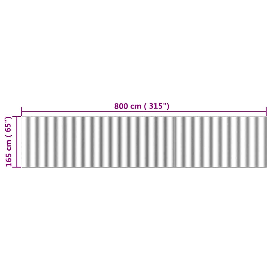 Raumteiler Bambus Natur Breite 250 cm Höhe 165 cm
