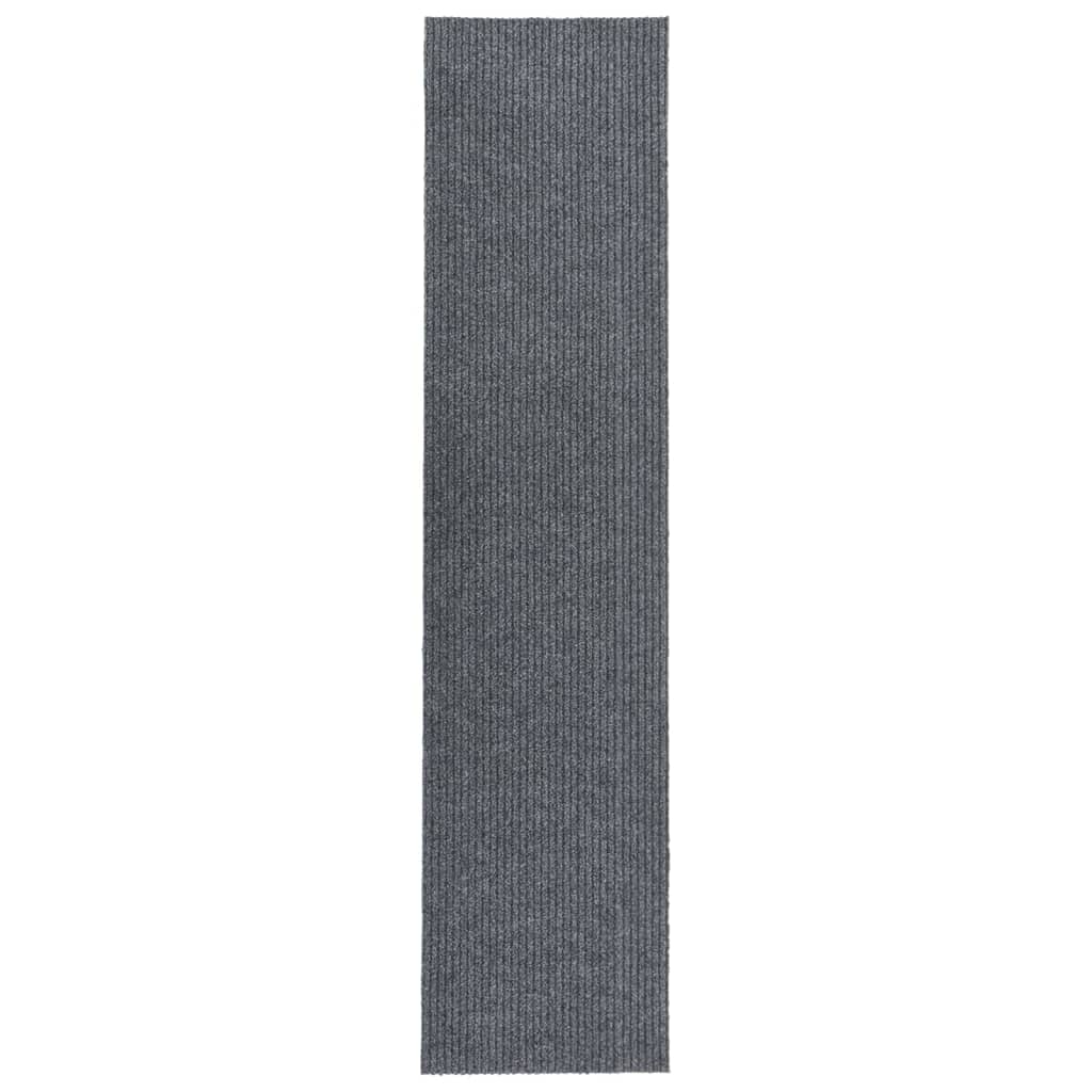 Teppichläufer Grau 80 x 150 cm Stoff