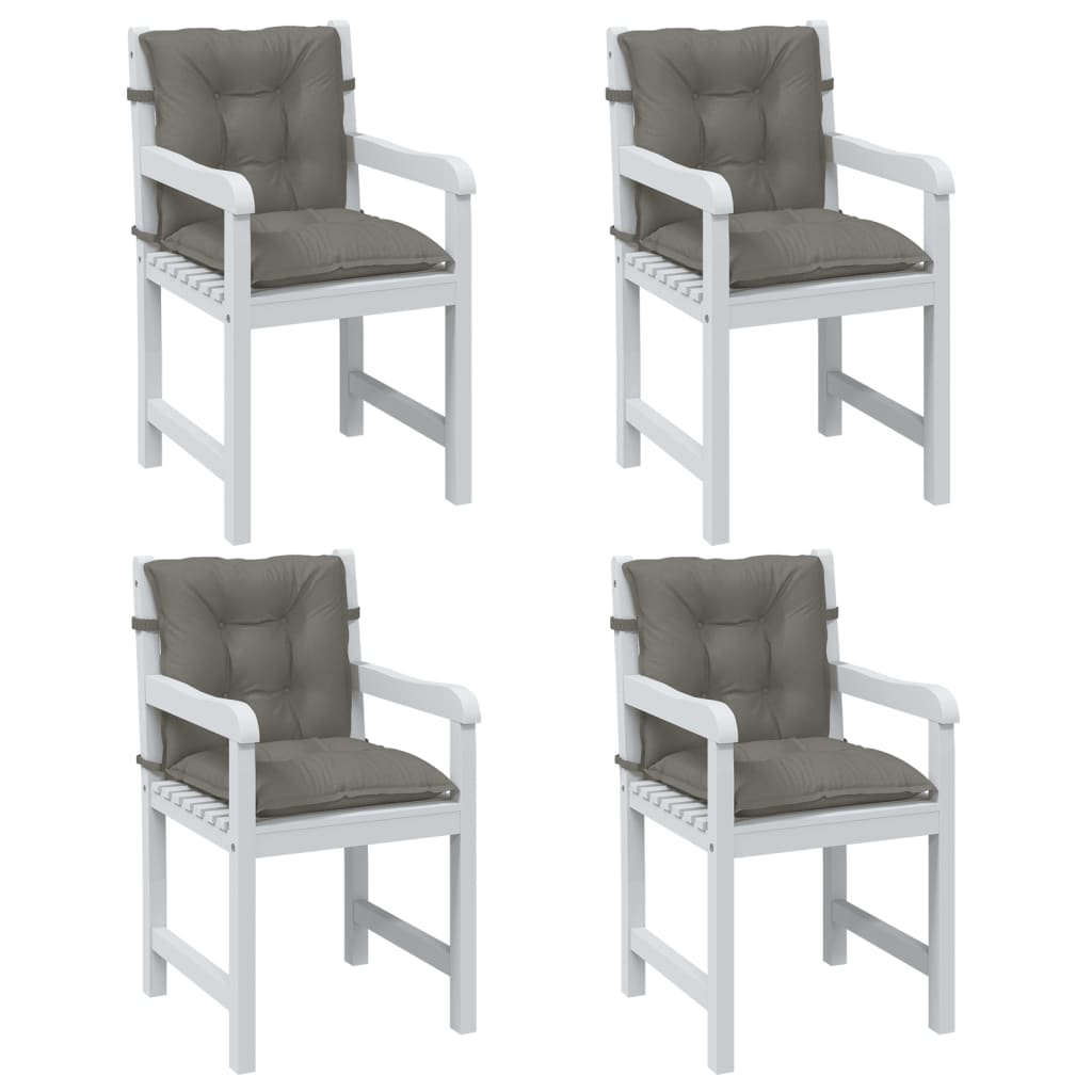Niedriglehner-Auflagen 2 Stk Melange Anthrazit 100x50x7cm Stoff