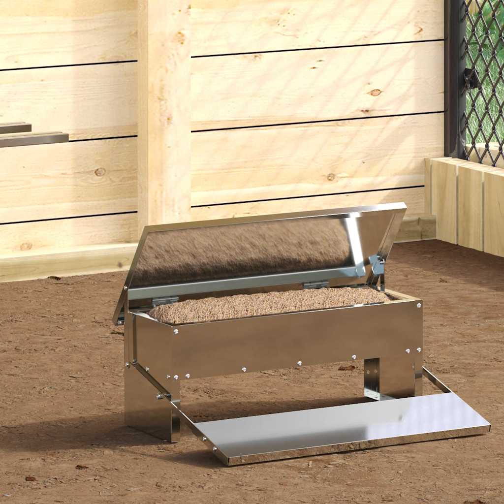 Hühnertretfeeder Schwarz 48,5 x 39,5 x 19 cm