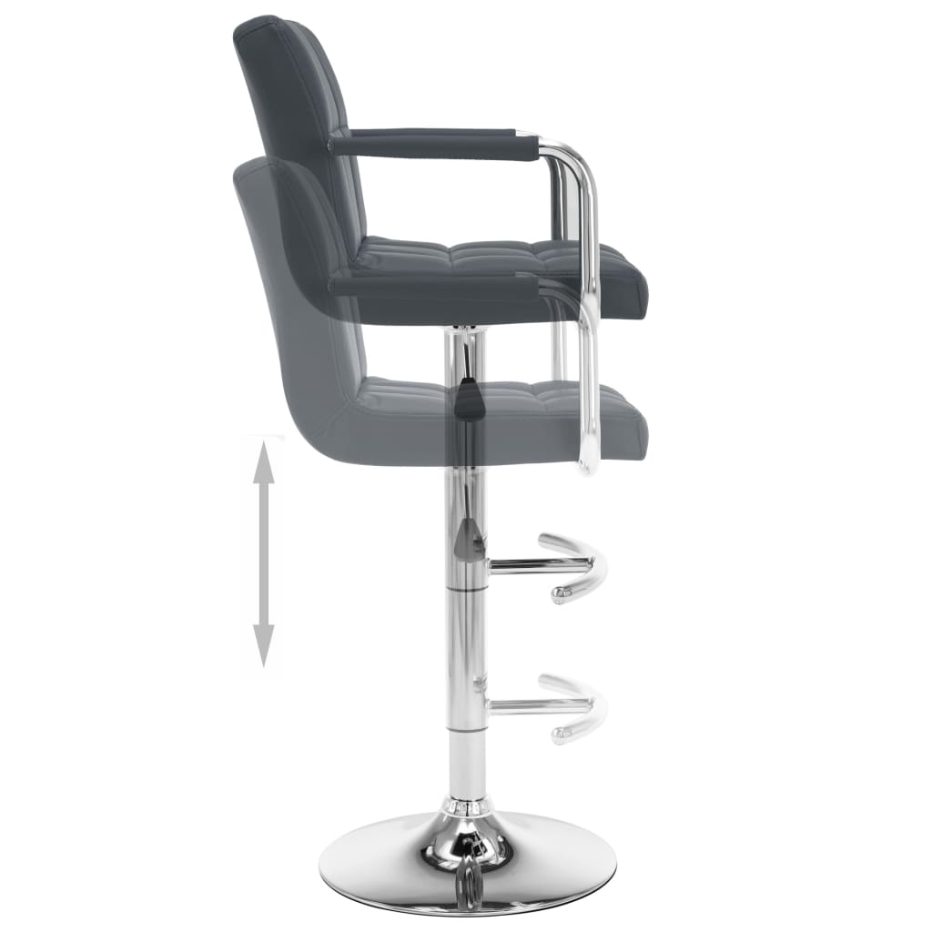 Barhocker 2 Stk. Rot Kunstleder