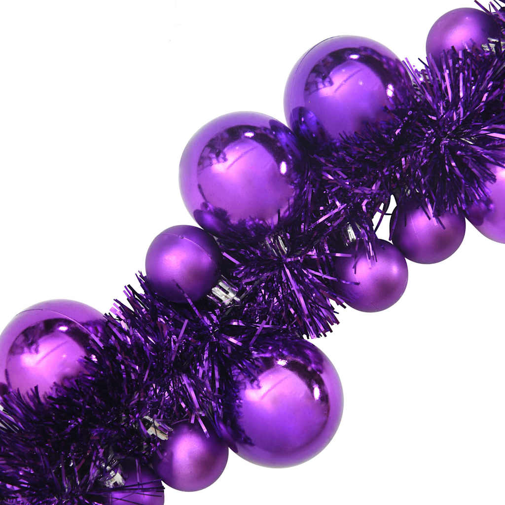Weihnachtskugelgirlande Schwarz 186 cm Polystyrol