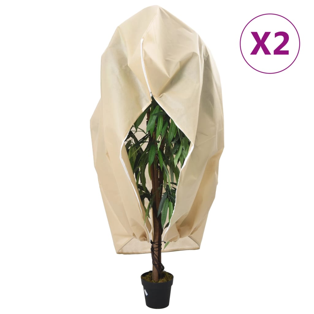 Wintervlies mit Reißverschluss 4 Stk. 70 g/m² 1x1,55 m