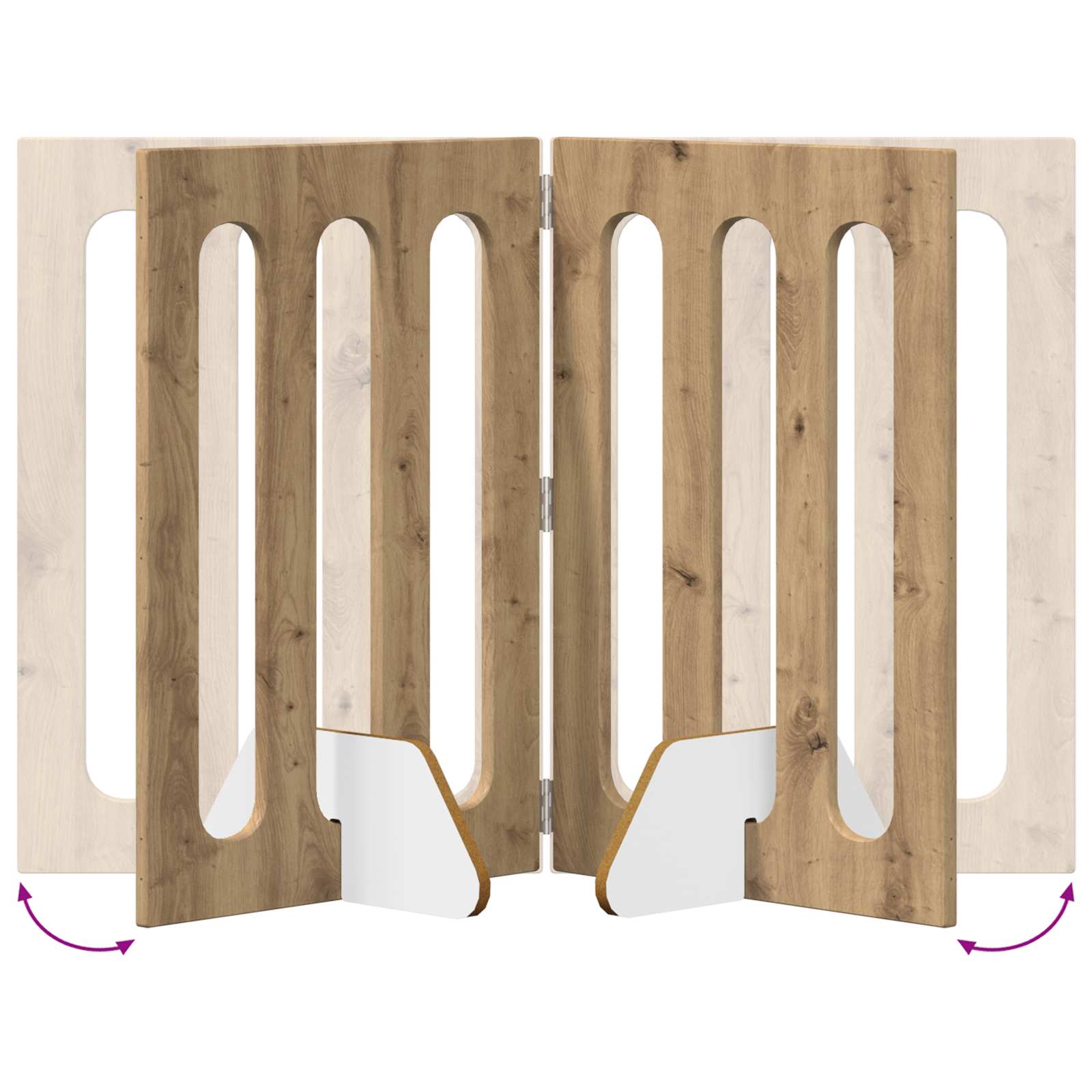 Faltbarer Haustierzaun 2 pcs Weiß 100,5 x 38 x 70 cm
