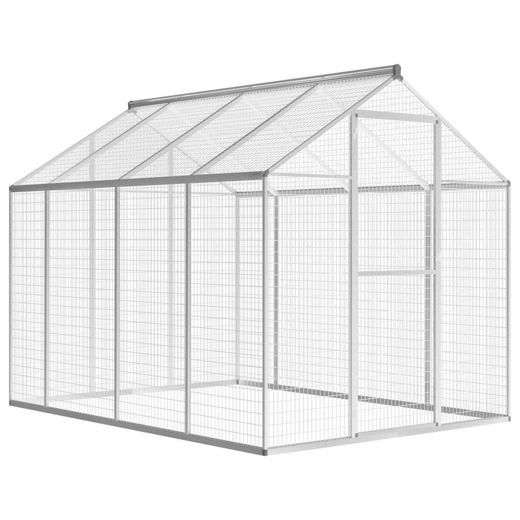 Außenvoliere Aluminium 178x122x194 cm