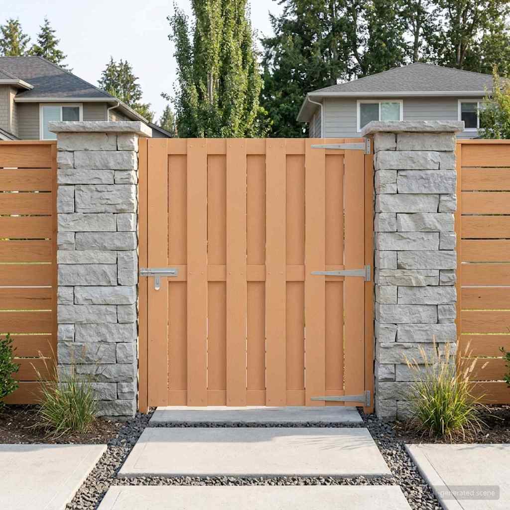 Gartentor WPC 100x112 cm Grau