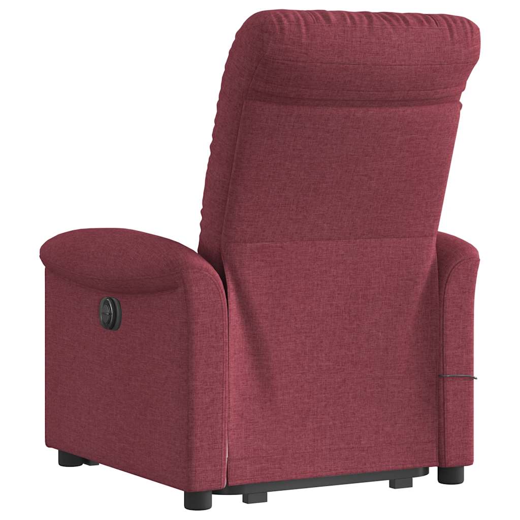 Massagesessel mit Aufstehhilfe Hellgrau Stoff