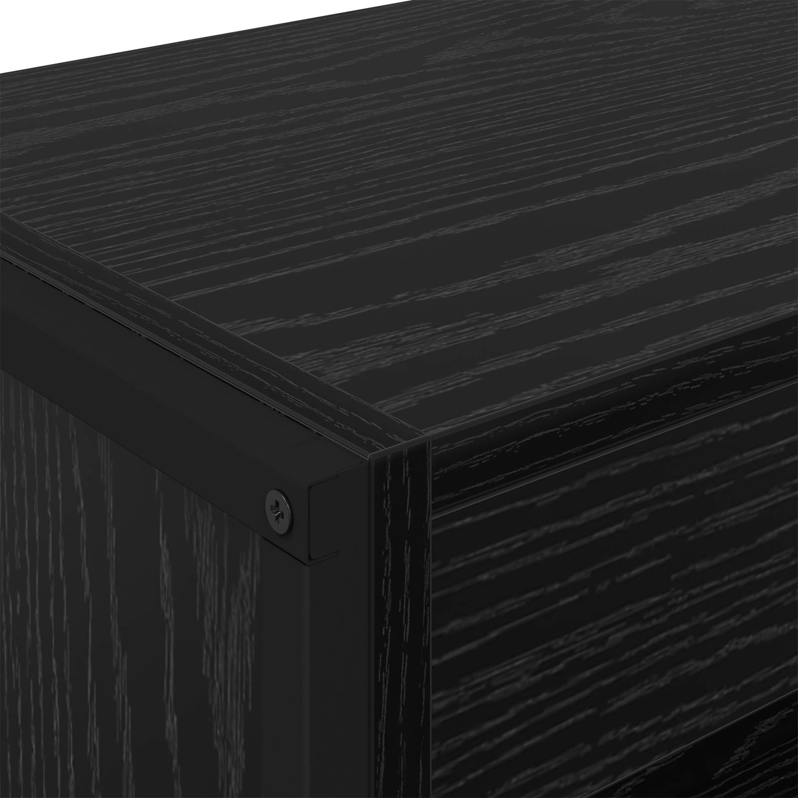 Bücherregal 2 pcs Schwarz Eichen-Optik 60 x 30 x 189,5 cm