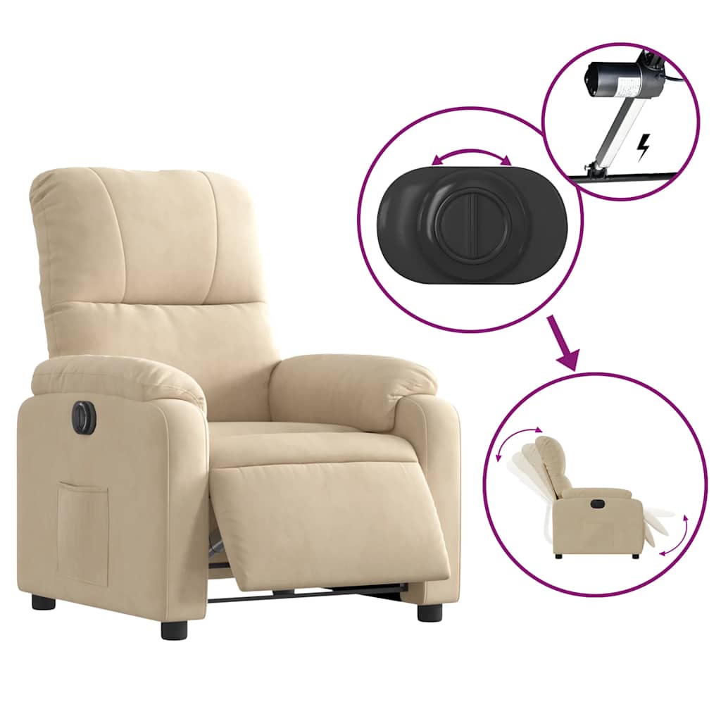 Relaxsessel Elektrisch Braun Mikrofasergewebe