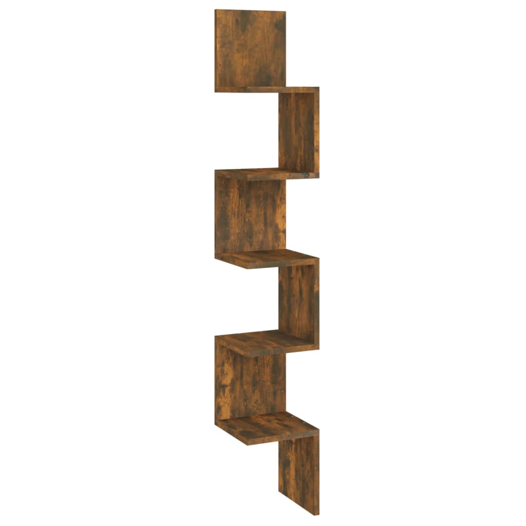 Wand-Eckregal Weiß 20x20x127,5 cm Holzwerkstoff