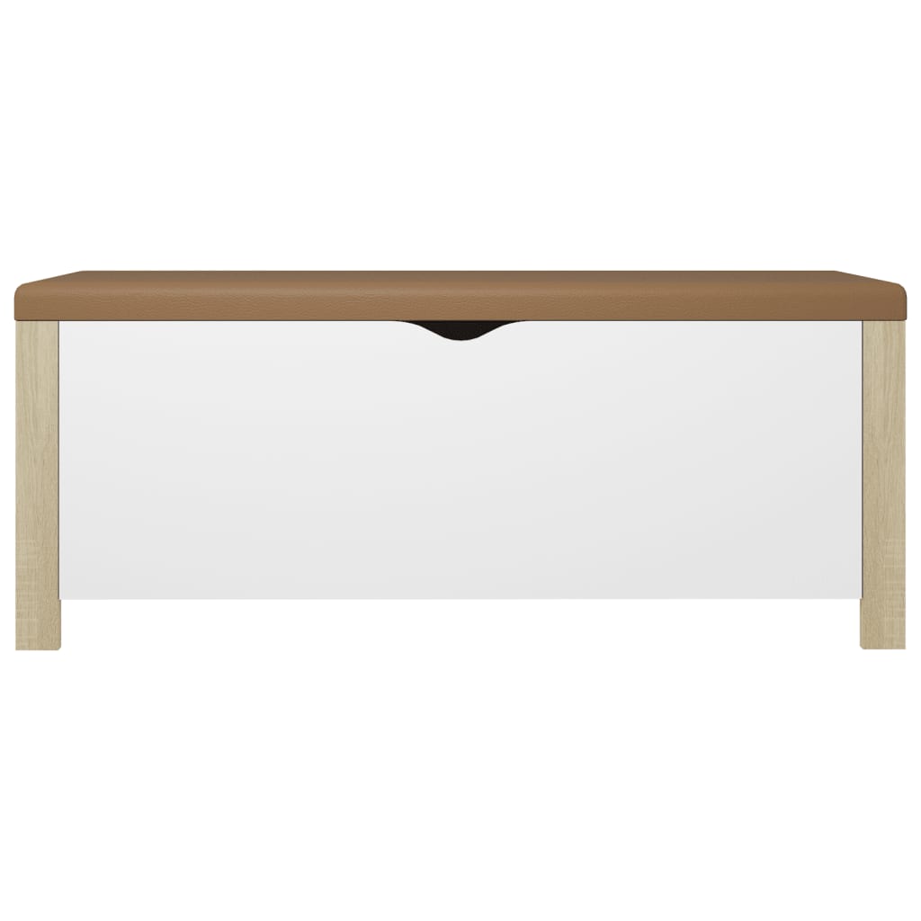 Aufbewahrungsbox mit Kissen Grau 105x40x45 cm