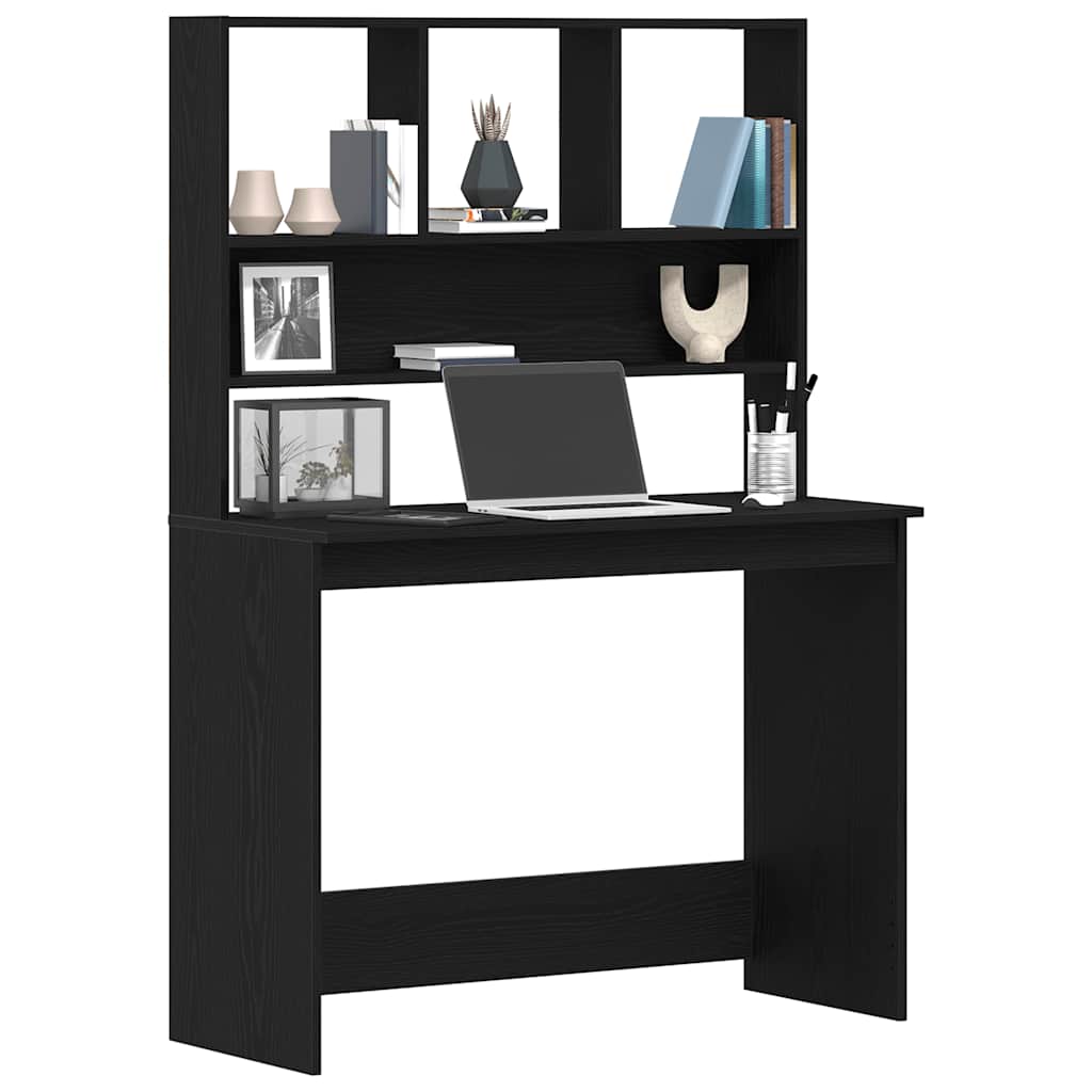 Schreibtisch mit Regal Weiß 102x45x148 cm Holzwerkstoff