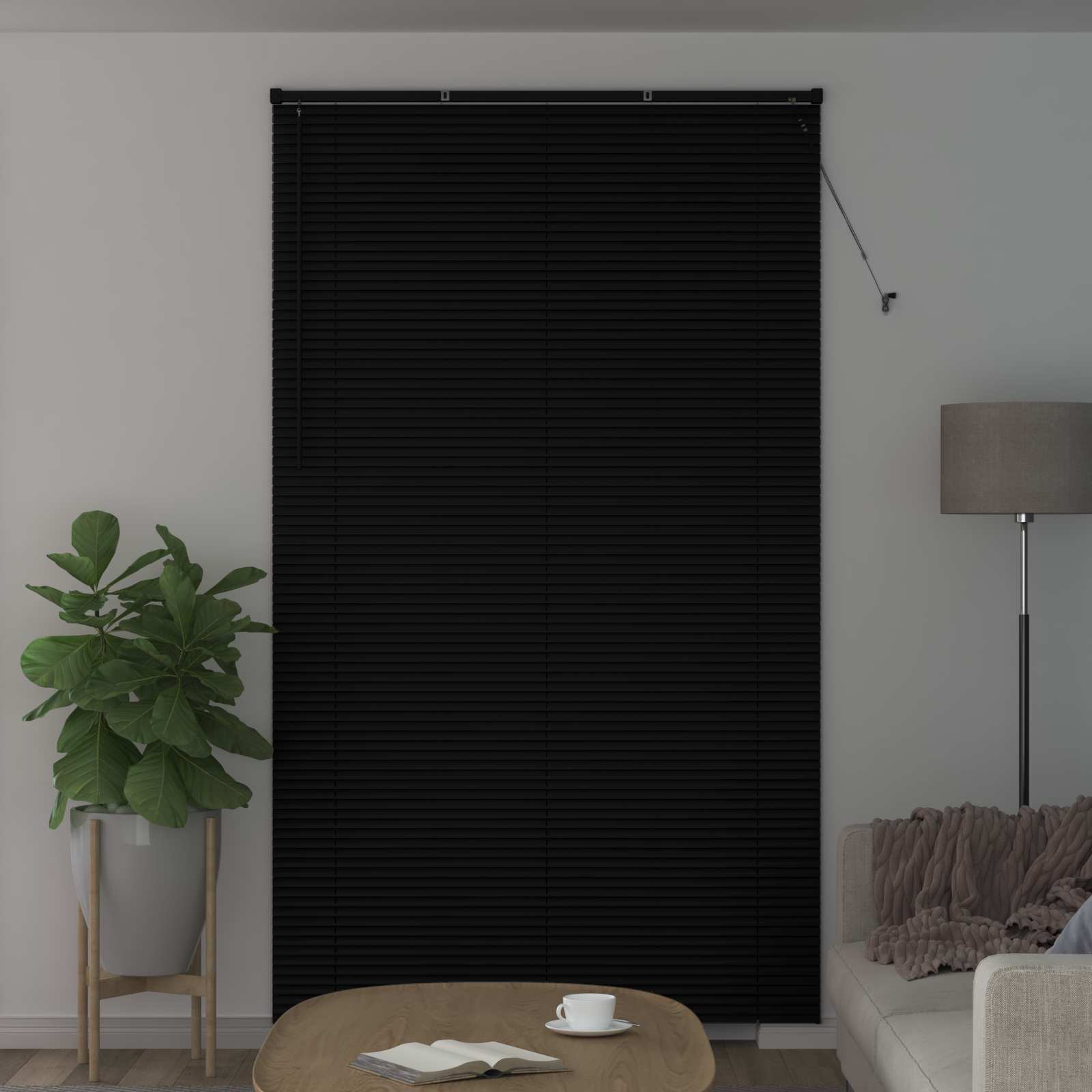 Jalousie Silber Grau 150 x 40 cm 25 mm PVC