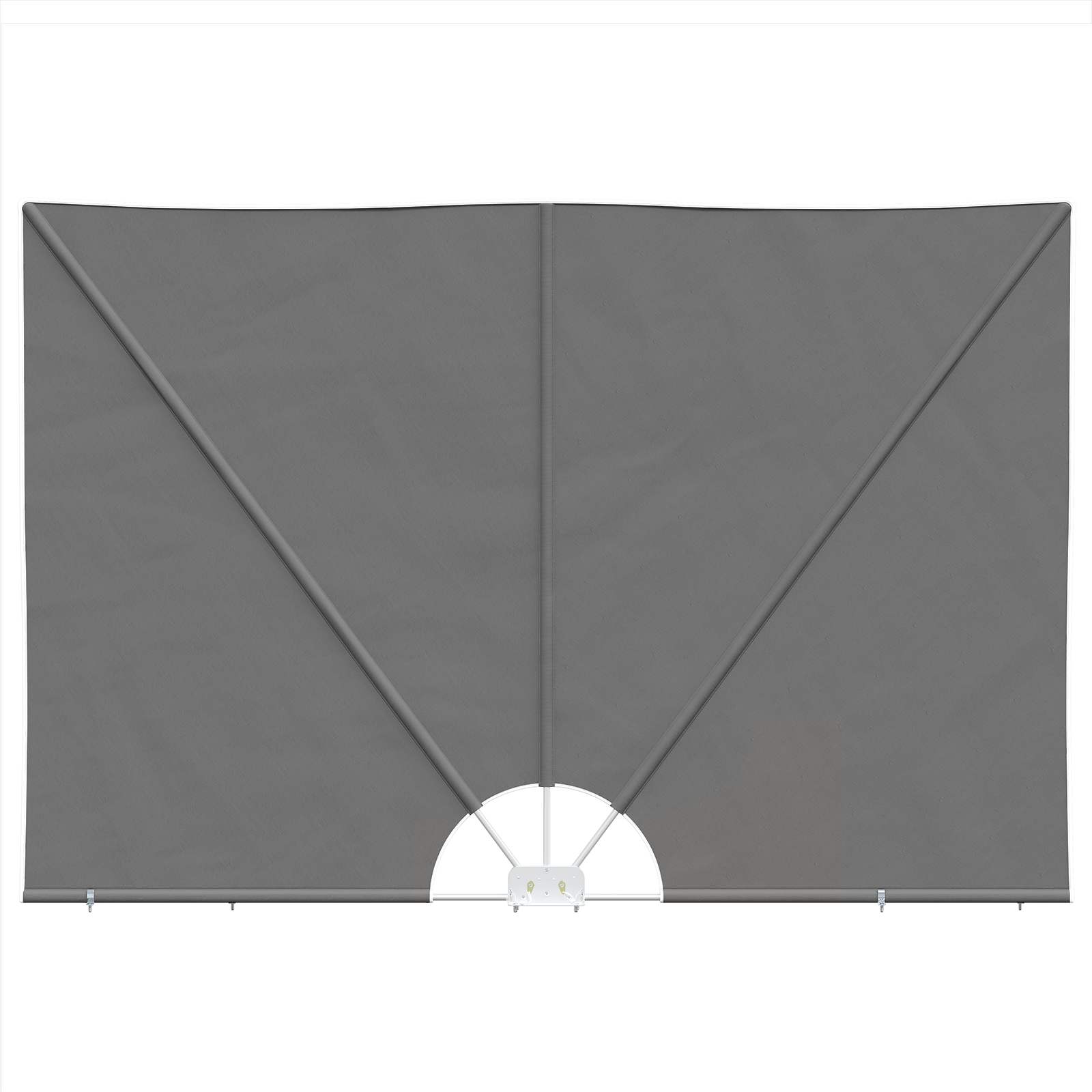 Faltbarer Balkonfächer Grau 210×210 cm