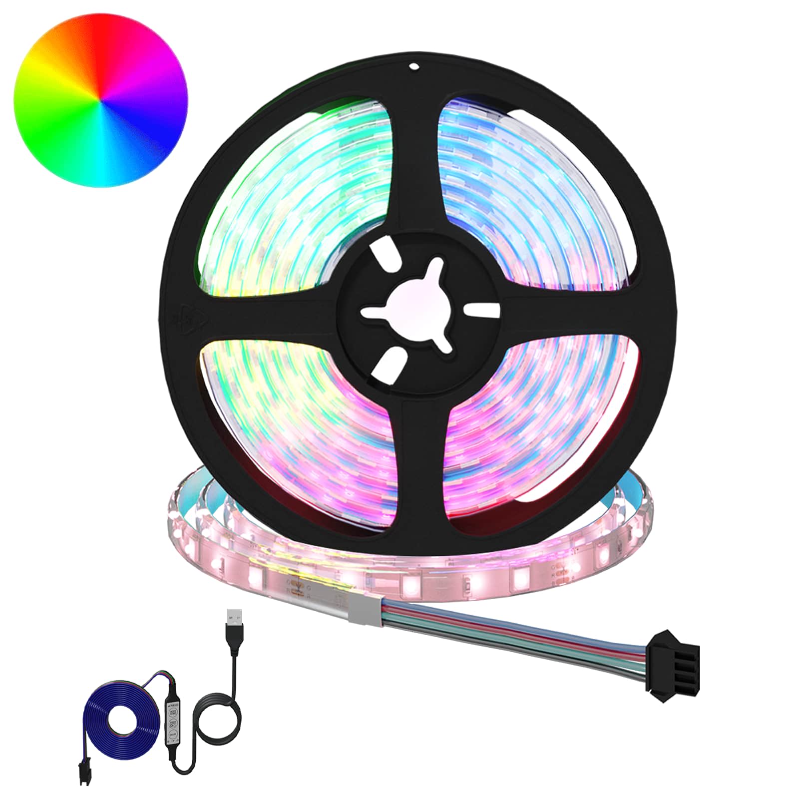 LED Streifen 2 pcs Schwarz und Transparent 3000 mm