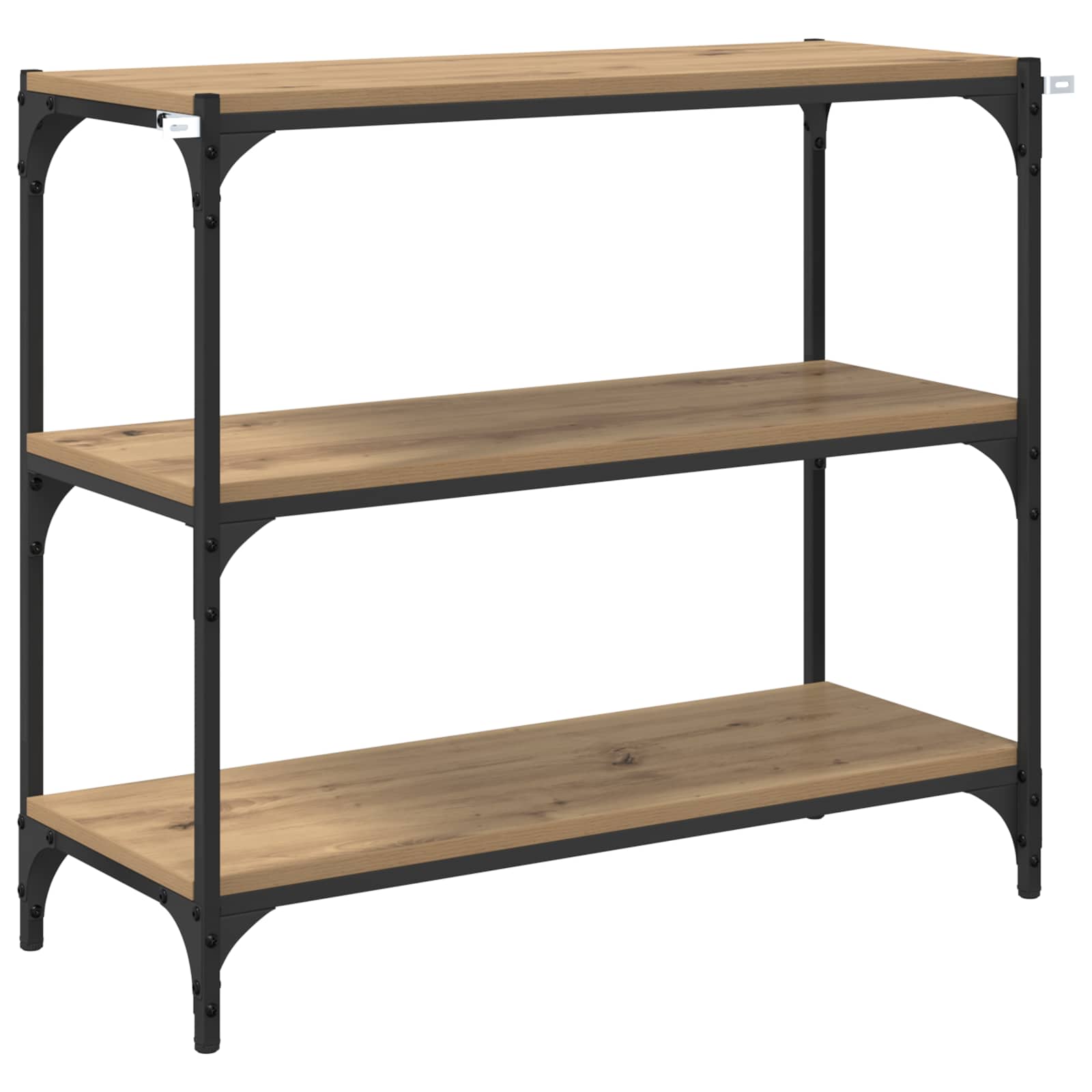 Bücherregal Schwarz 40x33x70,5 cm Holzwerkstoff und Stahl