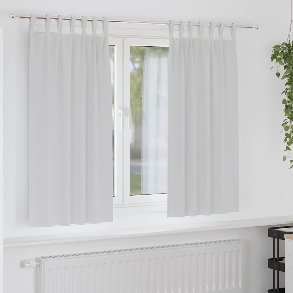 Verdunkelungs-Vorhänge mit Ringen 2 pcs Beige 140 x 140 cm