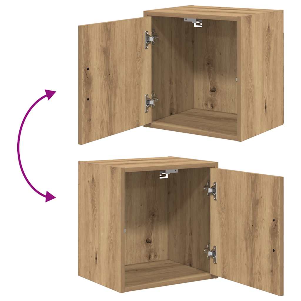 Garagenschränke 2 Stk. Schwarz Holzwerkstoff