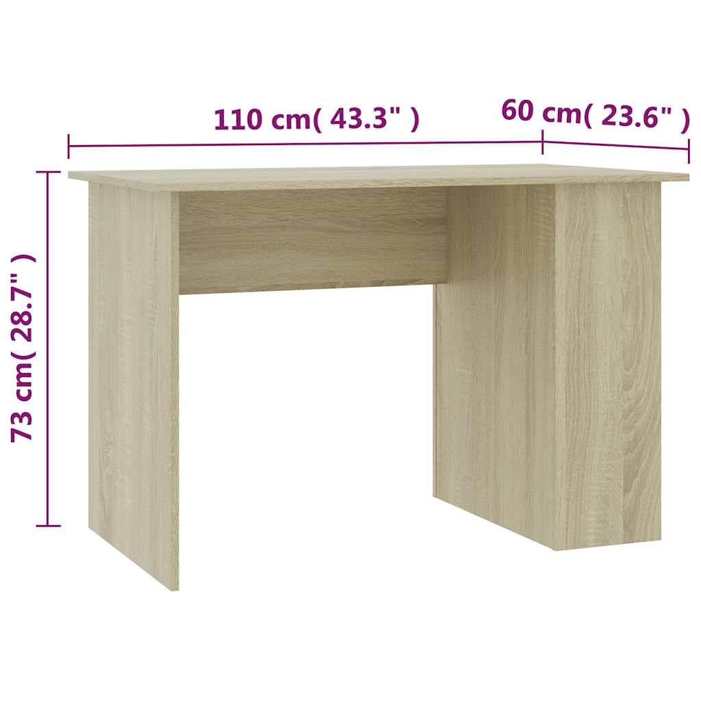 Schreibtisch Weiß 110x60x73 cm Holzwerkstoff
