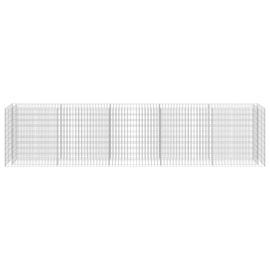 Gabionen-Hochbeet Verzinkter Stahl 450×90×100 cm