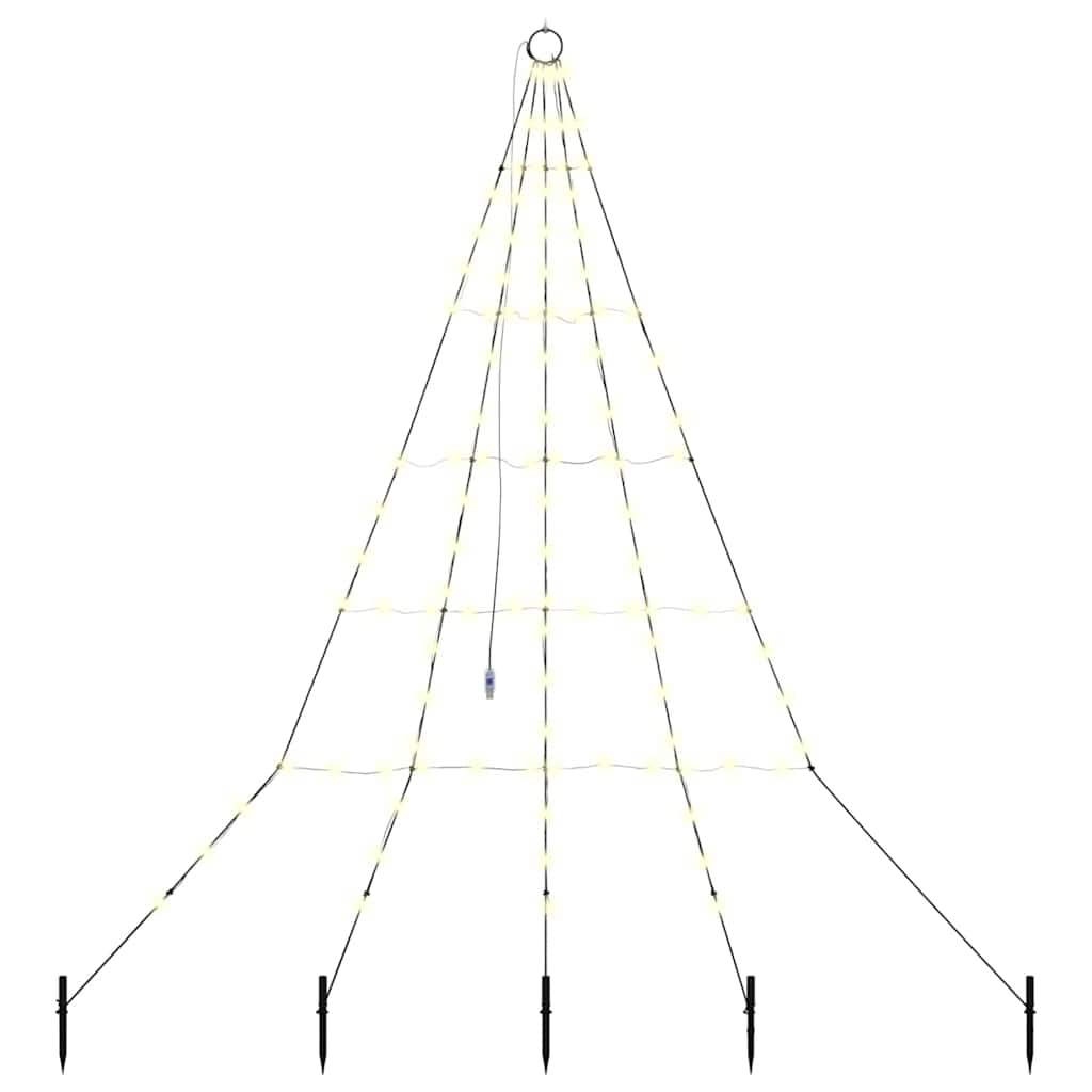 LED Weihnachtsbaum mit Erdspießen Warmes Weiß 182 cm Metall