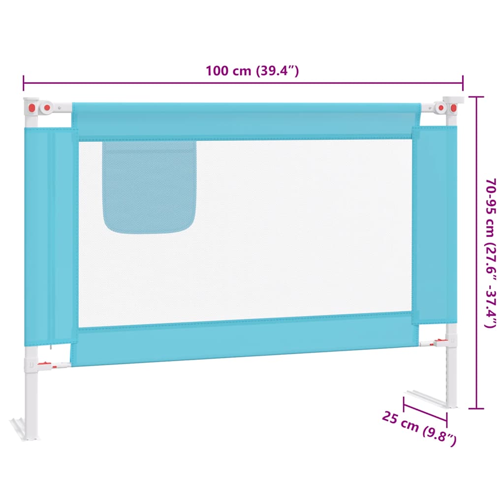 Kleinkind-Bettschutzgitter Grün 90x25 cm Stoff