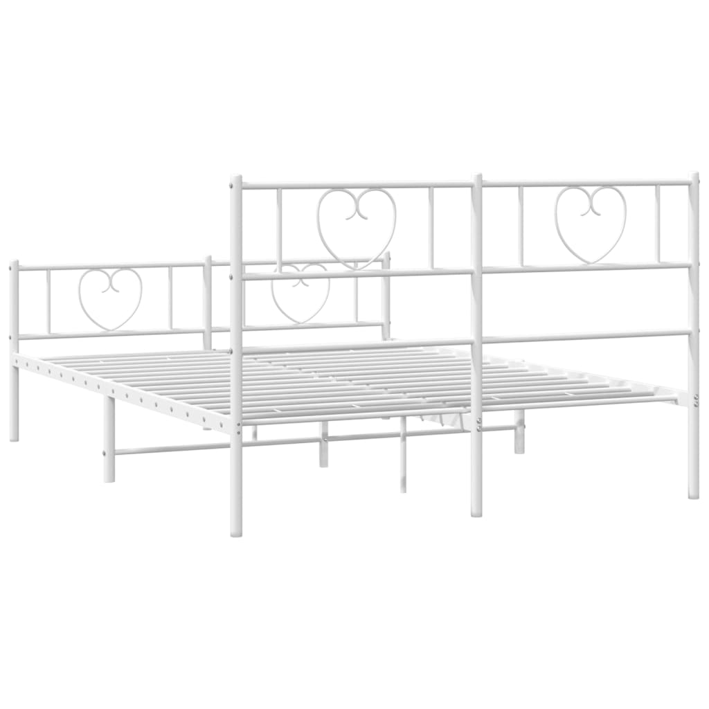 Bettgestell mit Kopfteil Metall Schwarz 100x190 cm