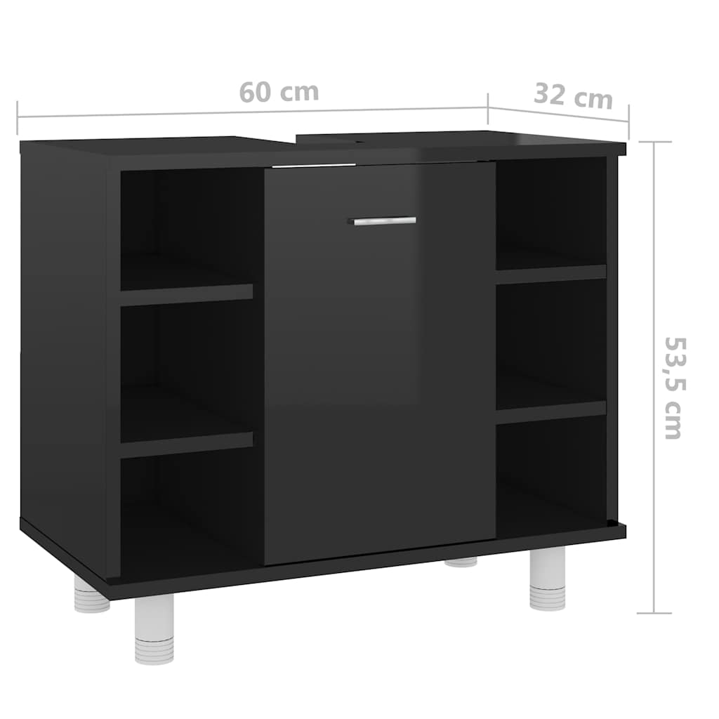 Badezimmerschrank Weiß 60x32x53,5 cm Holzwerkstoff