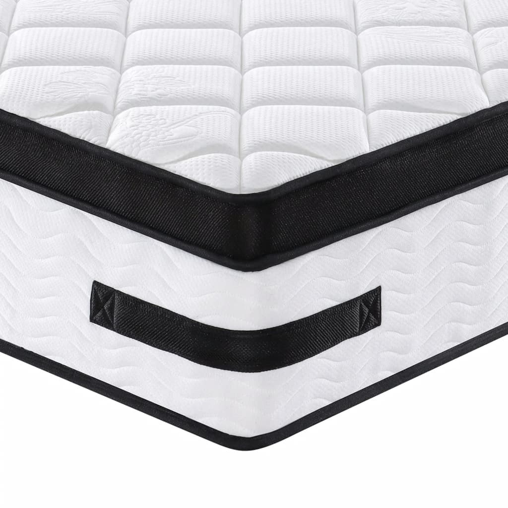 Taschenfederkernmatratze Mittelfest Plus 90 x 200 cm 33 cm Weiß