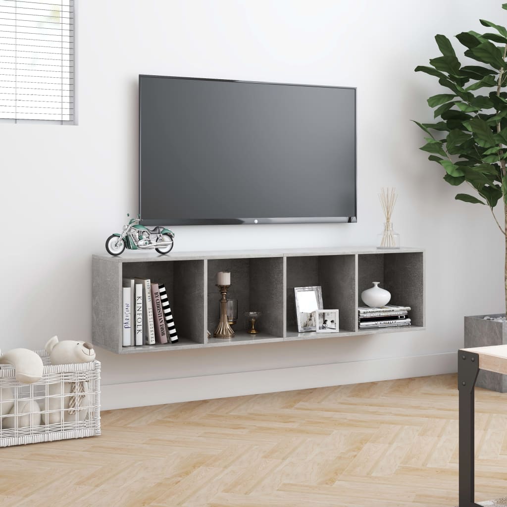 Bücherregal/TV-Schrank Weiß 143×30×36 cm