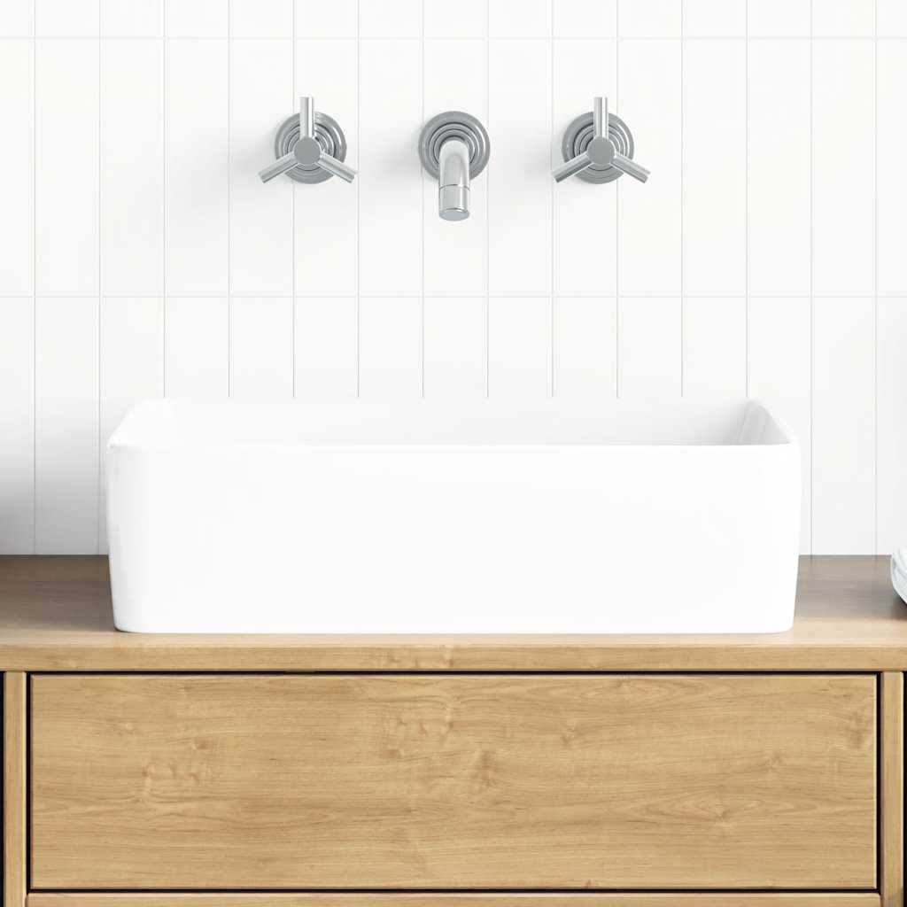 Waschbecken 40 x 30 x 13 cm Keramik Weiß