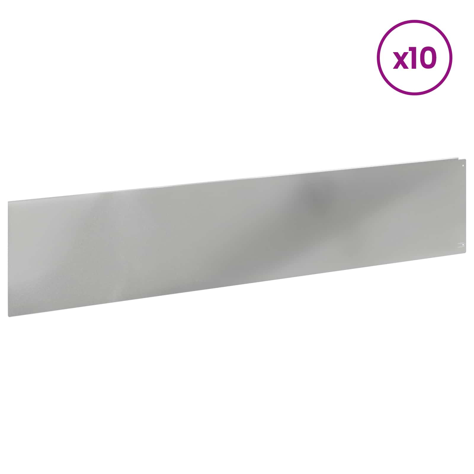 Raseneinfassung 10 pcs 100 x 12 cm Stahl Anthrazit