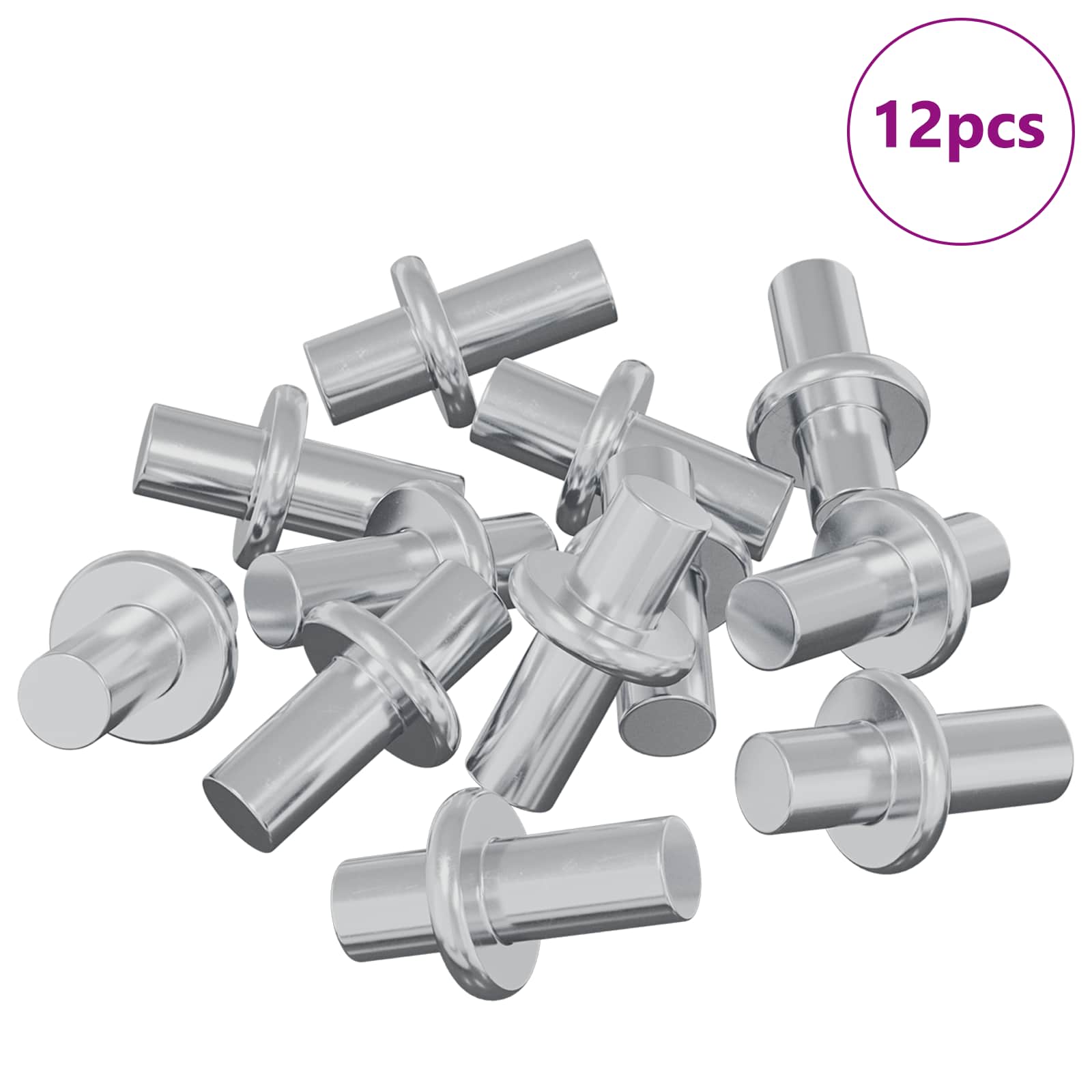 Regalstecker 2 pcs Silber 8,6 x 8,6 x 14,6 mm Stahl