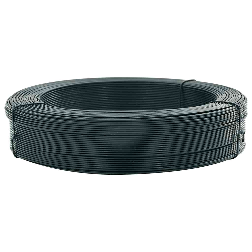 Zaun-Bindedraht 250 m 0,9/1,4 mm Stahl Schwarzgrün