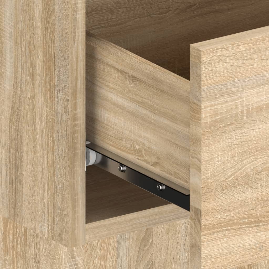 Kopfteil mit Nachttischen Weiß Holzwerkstoff