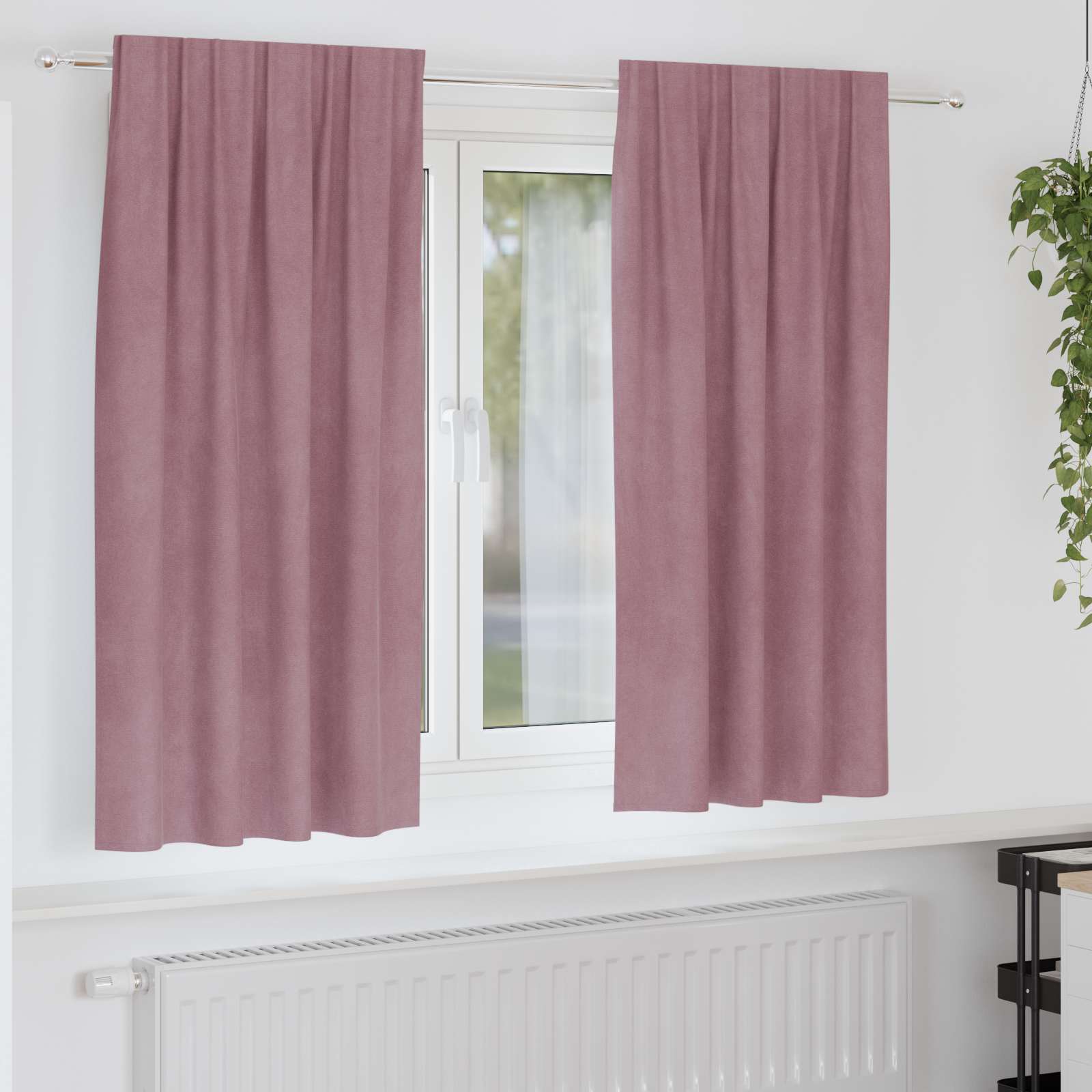 Verdunkelungsvorhänge 2 pcs Schwarz 140 x 140 cm Samt