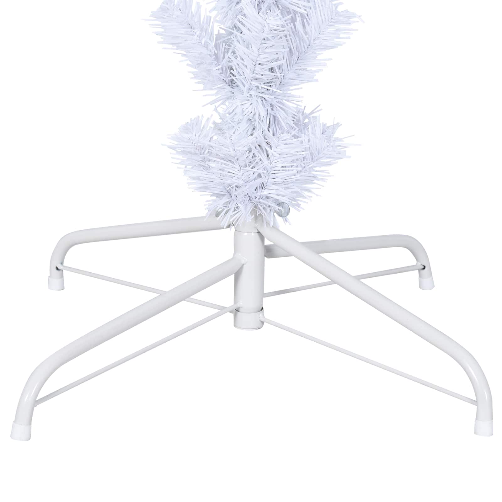 Künstlicher Weihnachtsbaum Weiß 180 cm PVC und Stahl