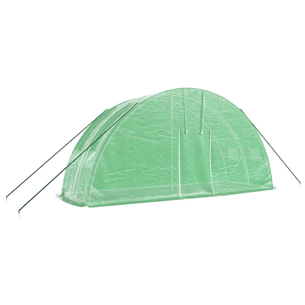 Gewächshaus mit Stahlrahmen Grün 24 m² 6x4x2,85 m