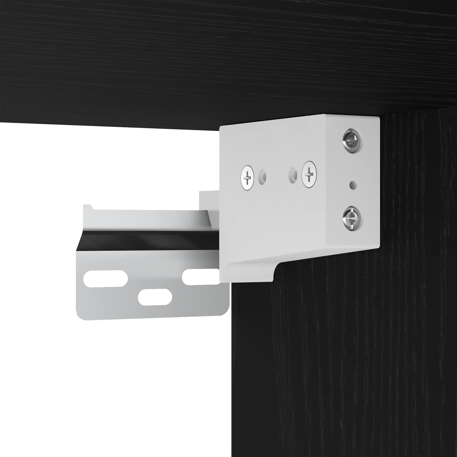 5-tlg. Wohnwand mit LED-Beleuchtung Weiß Holzwerkstoff