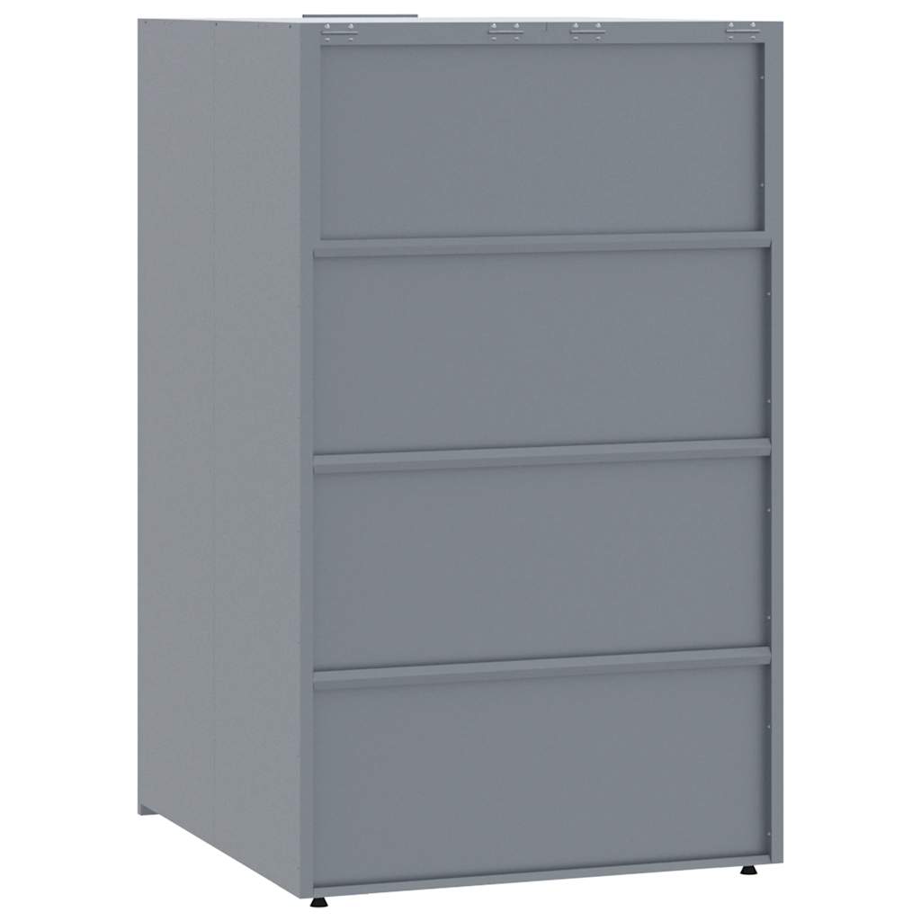 Mülltonnenbox für 2 Tonnen Schwarz 138x79x117 cm Stahl