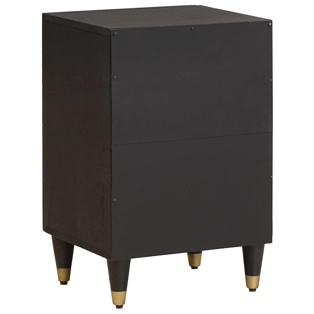 Badezimmerschrank mit Tür Grau 38 x 33 x 58 cm Massivholz Mango