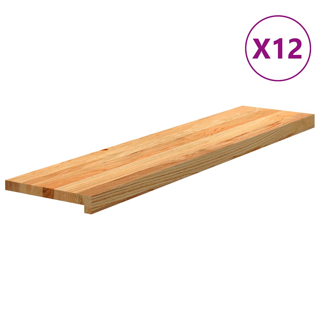 Treppenstufen 4 Stk. Unbehandelt 70x25x2 cm Massivholz Eiche