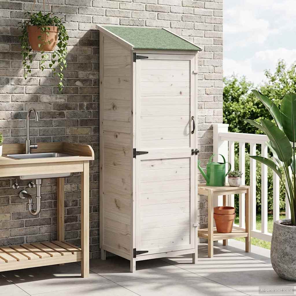Gartenschuppen Natur 59 x 56 x 113,5 cm Massivholz aus Fichte