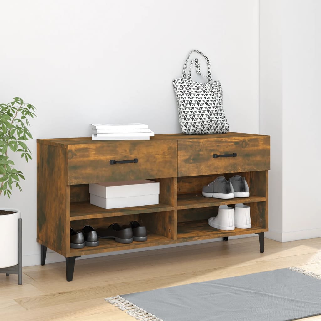 Schuhschrank Weiß 102x35x55 cm Holzwerkstoff